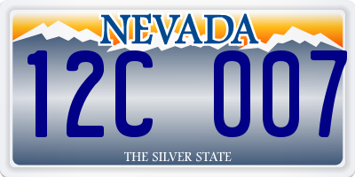 NV license plate 12C007