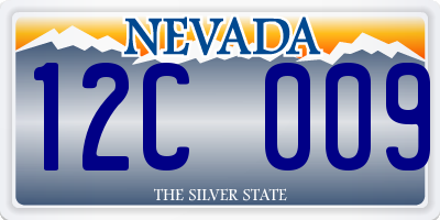 NV license plate 12C009