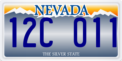 NV license plate 12C011