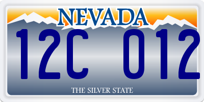 NV license plate 12C012