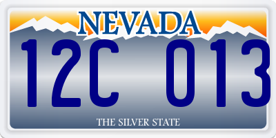 NV license plate 12C013