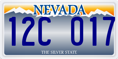 NV license plate 12C017