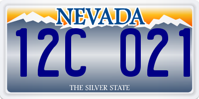 NV license plate 12C021