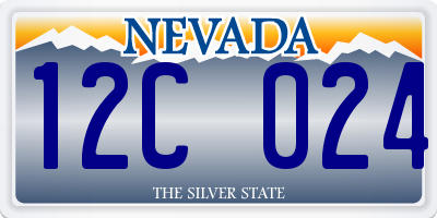 NV license plate 12C024