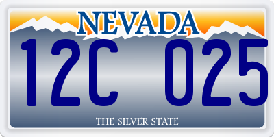 NV license plate 12C025