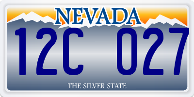 NV license plate 12C027