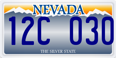 NV license plate 12C030