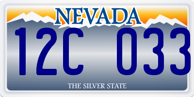 NV license plate 12C033