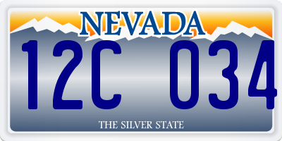 NV license plate 12C034