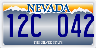 NV license plate 12C042
