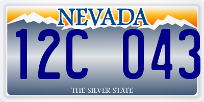 NV license plate 12C043