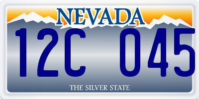 NV license plate 12C045