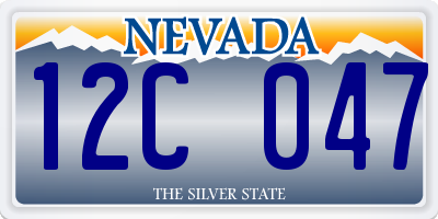 NV license plate 12C047