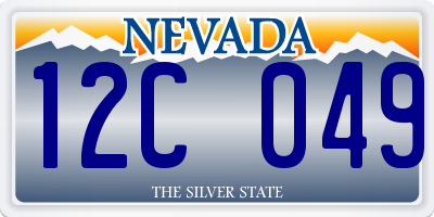 NV license plate 12C049