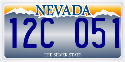NV license plate 12C051