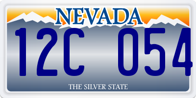 NV license plate 12C054
