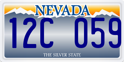 NV license plate 12C059