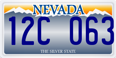 NV license plate 12C063