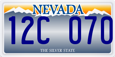 NV license plate 12C070