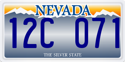 NV license plate 12C071