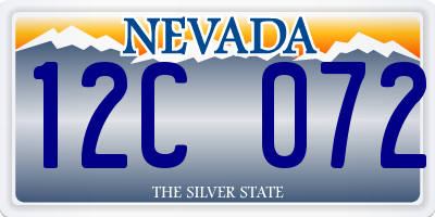 NV license plate 12C072