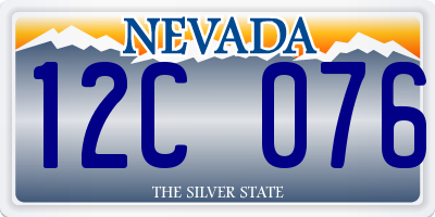 NV license plate 12C076