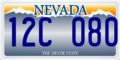 NV license plate 12C080