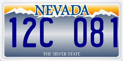 NV license plate 12C081