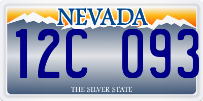 NV license plate 12C093