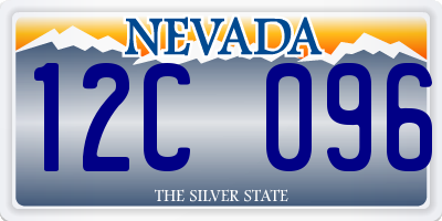 NV license plate 12C096