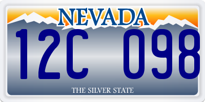 NV license plate 12C098