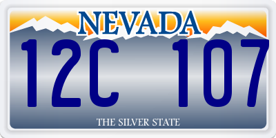 NV license plate 12C107