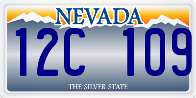 NV license plate 12C109