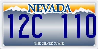 NV license plate 12C110