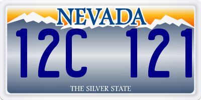 NV license plate 12C121