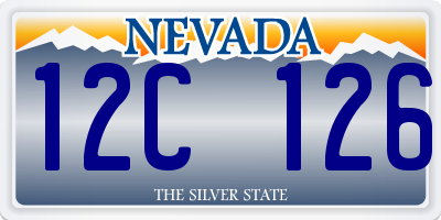 NV license plate 12C126