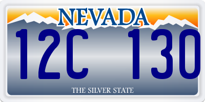 NV license plate 12C130