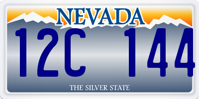 NV license plate 12C144