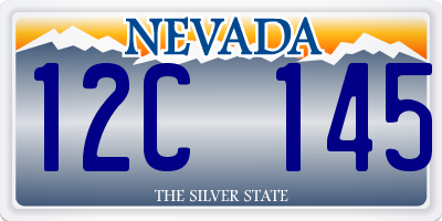 NV license plate 12C145