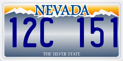 NV license plate 12C151