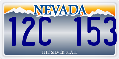 NV license plate 12C153
