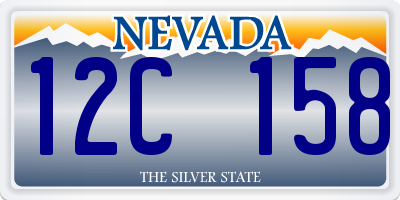 NV license plate 12C158