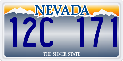 NV license plate 12C171