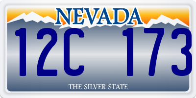 NV license plate 12C173