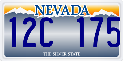 NV license plate 12C175