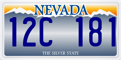 NV license plate 12C181