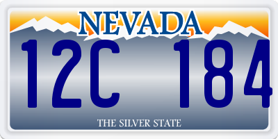 NV license plate 12C184