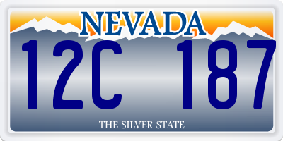 NV license plate 12C187