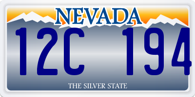 NV license plate 12C194