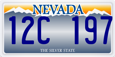 NV license plate 12C197